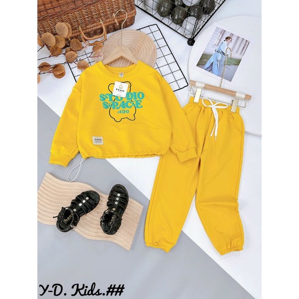 {20-30kg} Bộ nỉ da cá bé gái size đại chất dày đẹp