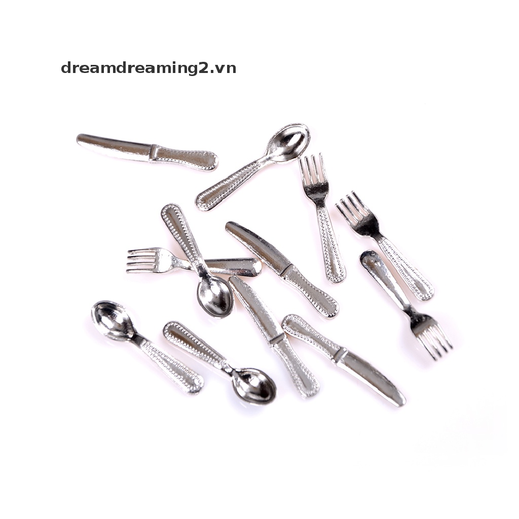 Bộ 12 Dao Và Nĩa mini Trang Trí Nhà Búp Bê