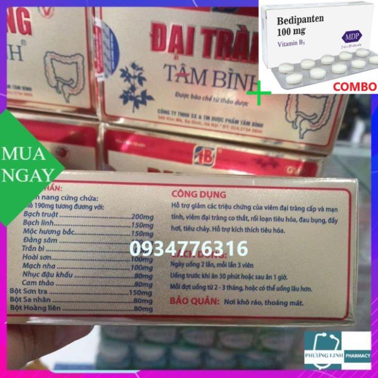 Combo Bedipanten 100mg +  ĐẠI TRÀNG TÂM BÌNH