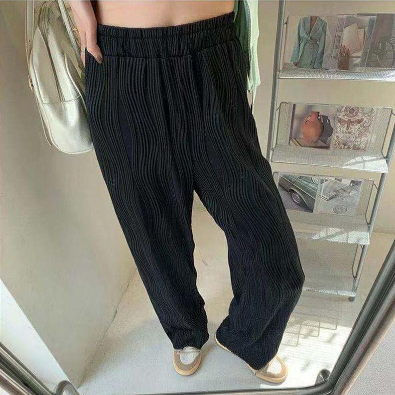 Quần ống rộng họa tiết vân sọc thời trang dành cho nữ