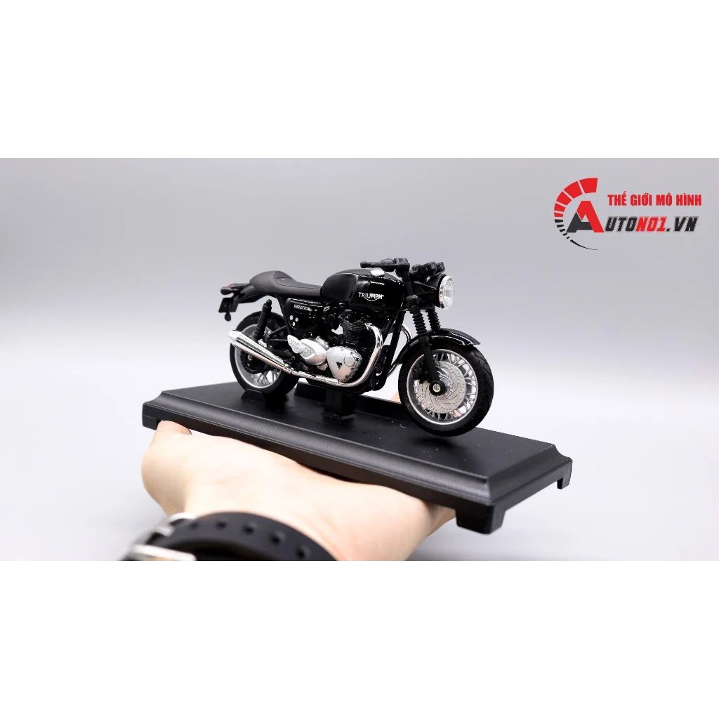 MÔ HÌNH XE MÔ TÔ TRIUMPH THRUXTON 1200 1:18 WELLY 5454