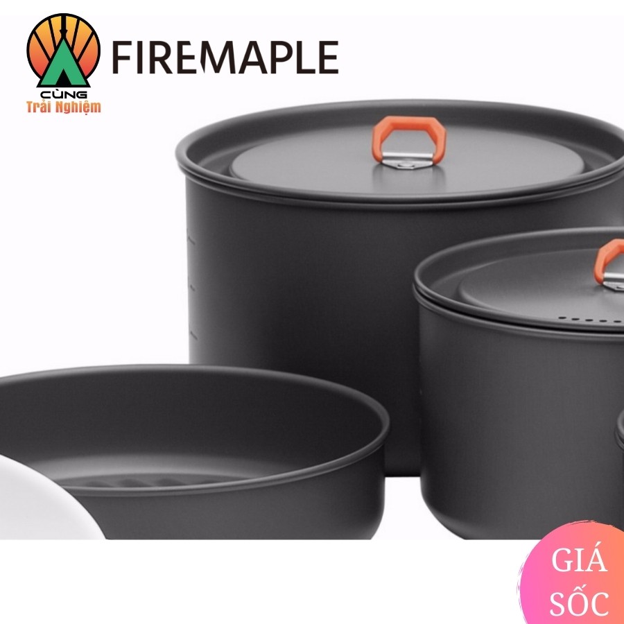 [CHÍNH HÃNG] COMBO Nồi Chảo Nấu Ăn 4 Trong 1 Fire Maple FEAST 5 Gọn Nhẹ Chuyên Dụng Cho Du Lịch, Dã Ngoại Cắm Trại