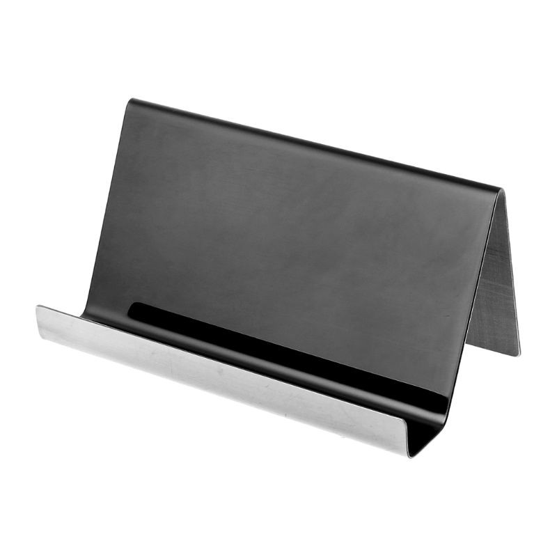 Stainless Steel Business Card Holder Desktop Card Display Rack Organizer for Office