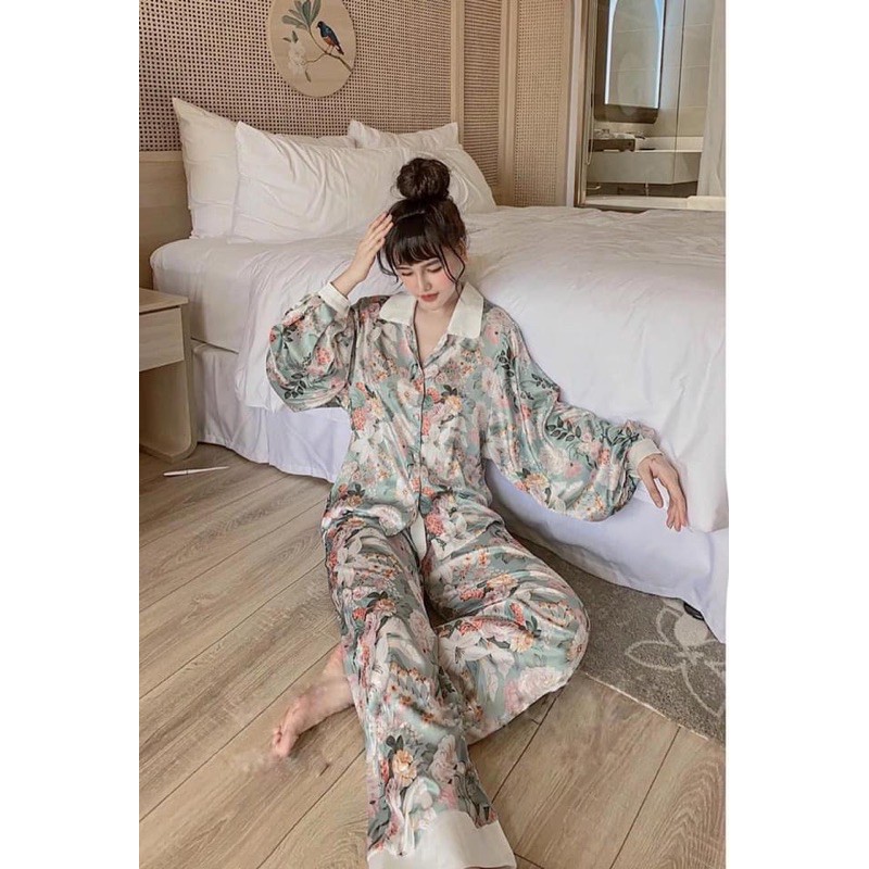 PIJAMA HOẠ TIẾT TAY PHỒNG CAO CẤP