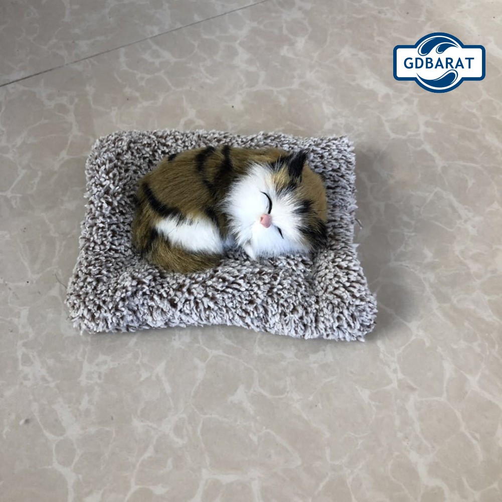 Búp bê mèo đang ngủ bằng lông nhung đáng yêu dùng cho trang trí xe ô tô