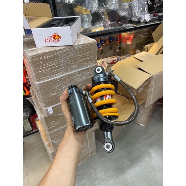 Phuộc REDLEO bình dầu xoay 360 cho Exciter150-155 , Winner/Sonic