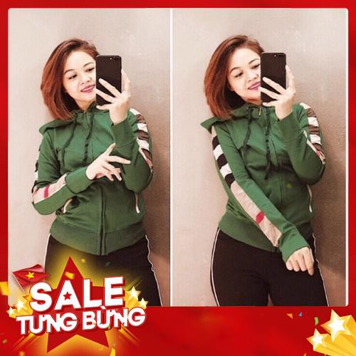Áo khoác nữ da cá chống nắng form dài viền tay sọc búp -Hàng nhập khẩu