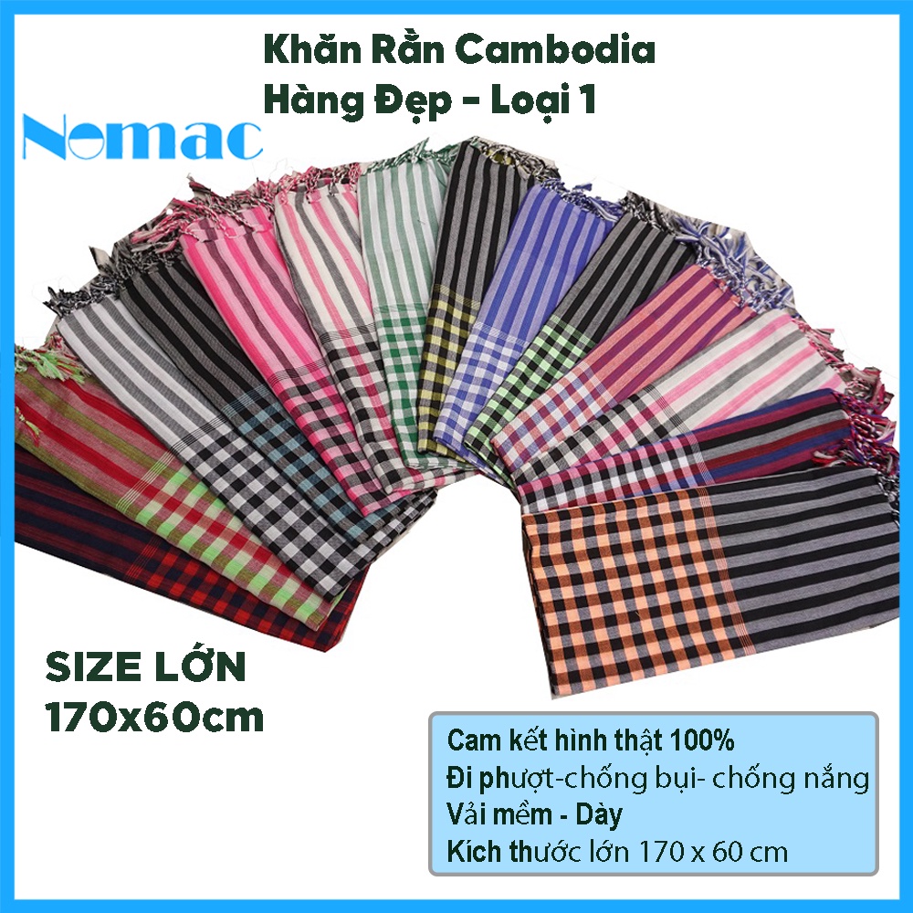 Khăn rằn cao cấp Campuchia KR027/ Khăn đi phượt thời trang nam nữ.
