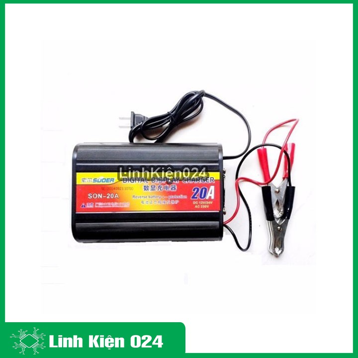 Sạc Bình Ác Quy Tự Động SON-20A+ 12/24V 20A