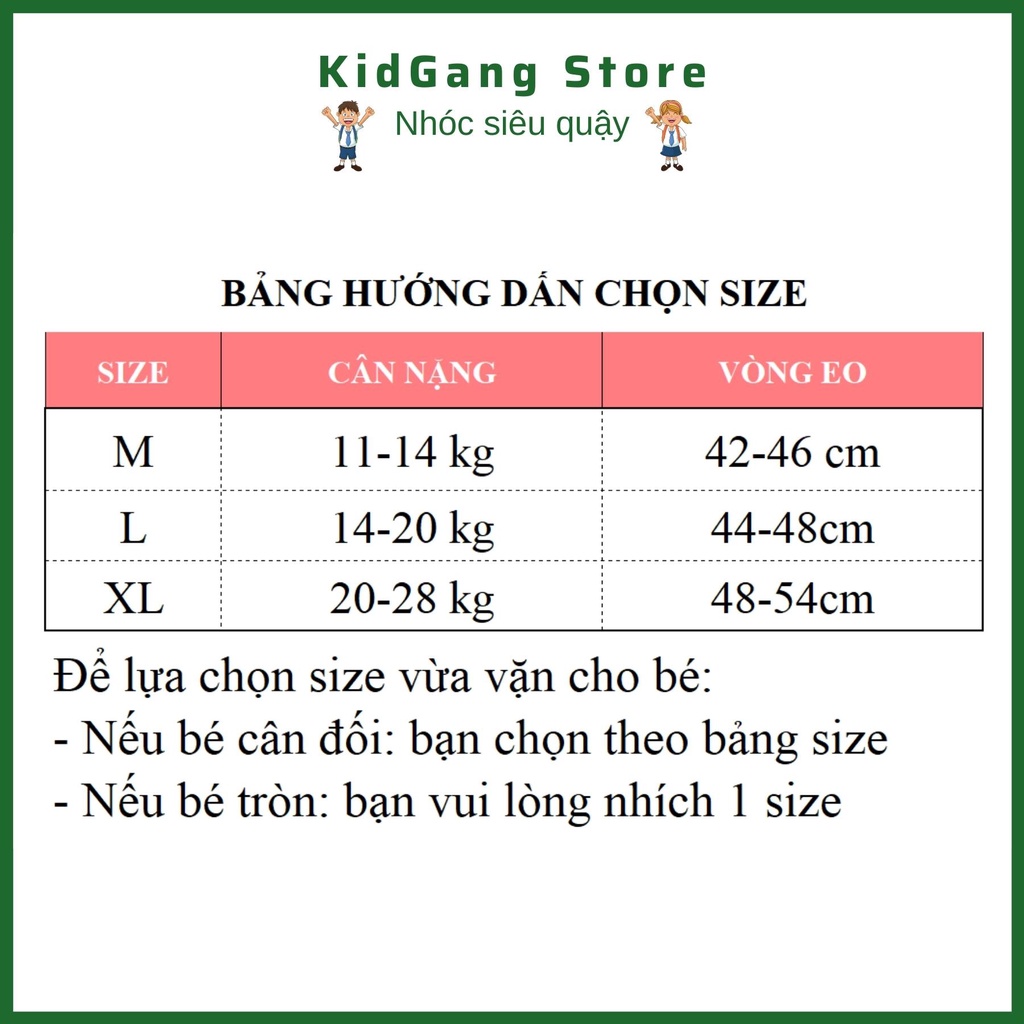 Quần chip bé gái, quần chip đùi bé gái cotton 10-28kg