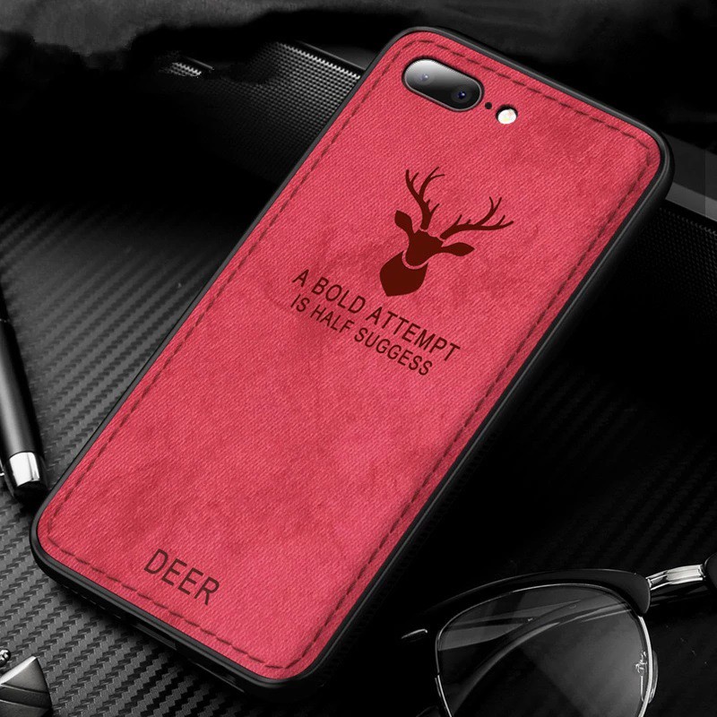 Ốp iPhone Logo Đầu Hươu Dập Nổi (5 Màu)