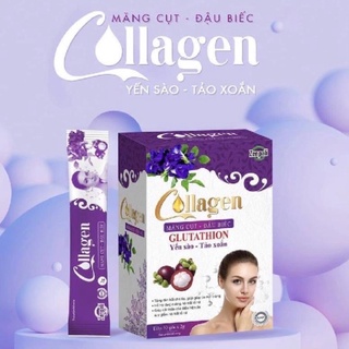 Collagen Glutathion Măng Cụt Đậu Biếc Zenpali - Cốm Uống Đẹp Da 30 gói - Pink cosmestic- Hàng Chính Hãng