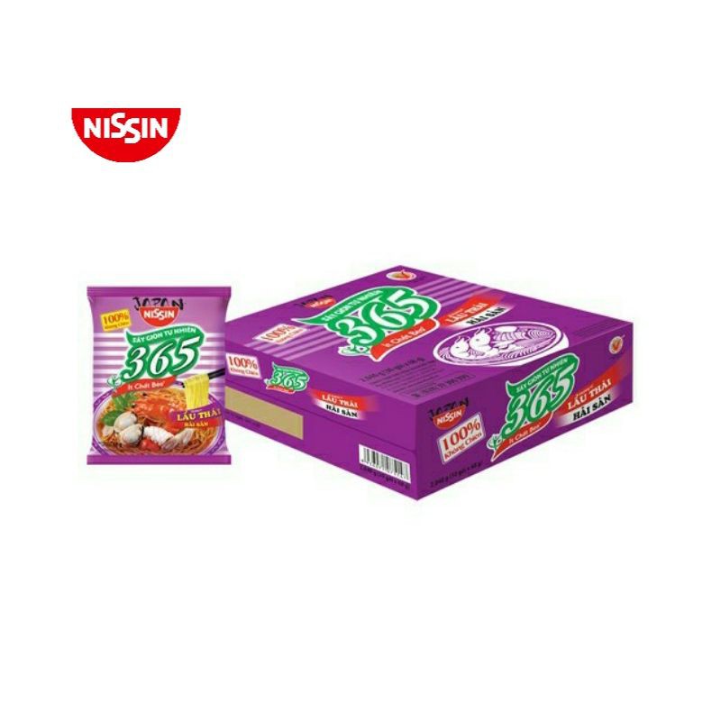 Thùng 30 Gói - Mì không chiên Nissin 365 [Với 4 hương vị lựa chọn]