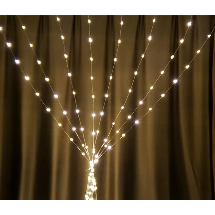 Đèn Rèm Led Nháy Hạt Mưa 3x2m/3x3m, Đèn Nháy Phòng Ngủ, Ban Công, Sân Vườn