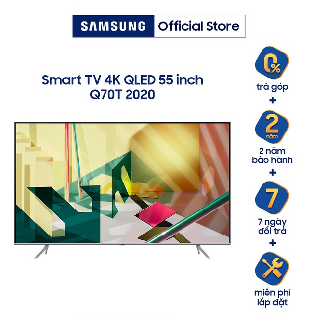 [Mã SAMAPR giảm 5% đơn 4TR5] Smart Tivi Samsung 55 inch QLED 4K QA55Q70TAKXXV - Miễn phí lắp đặt