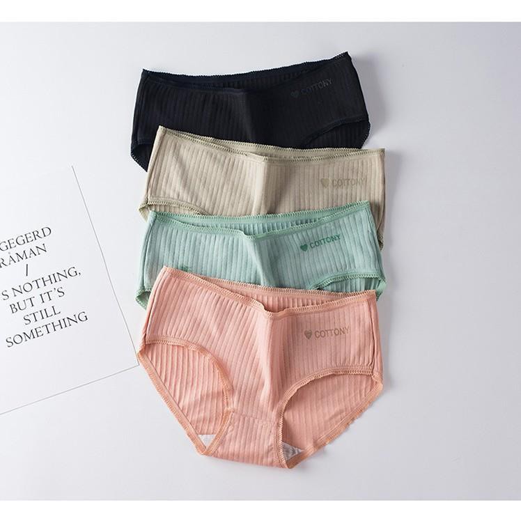 Quần Lót Nữ cotton CottonyThoáng mát, co dãn, thấm hút mồ hôi (40-65kg)