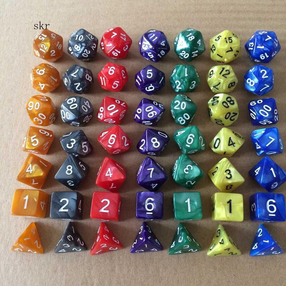 Set 7 xí ngầu đa diện cho trò chơi Dungeons Dragons