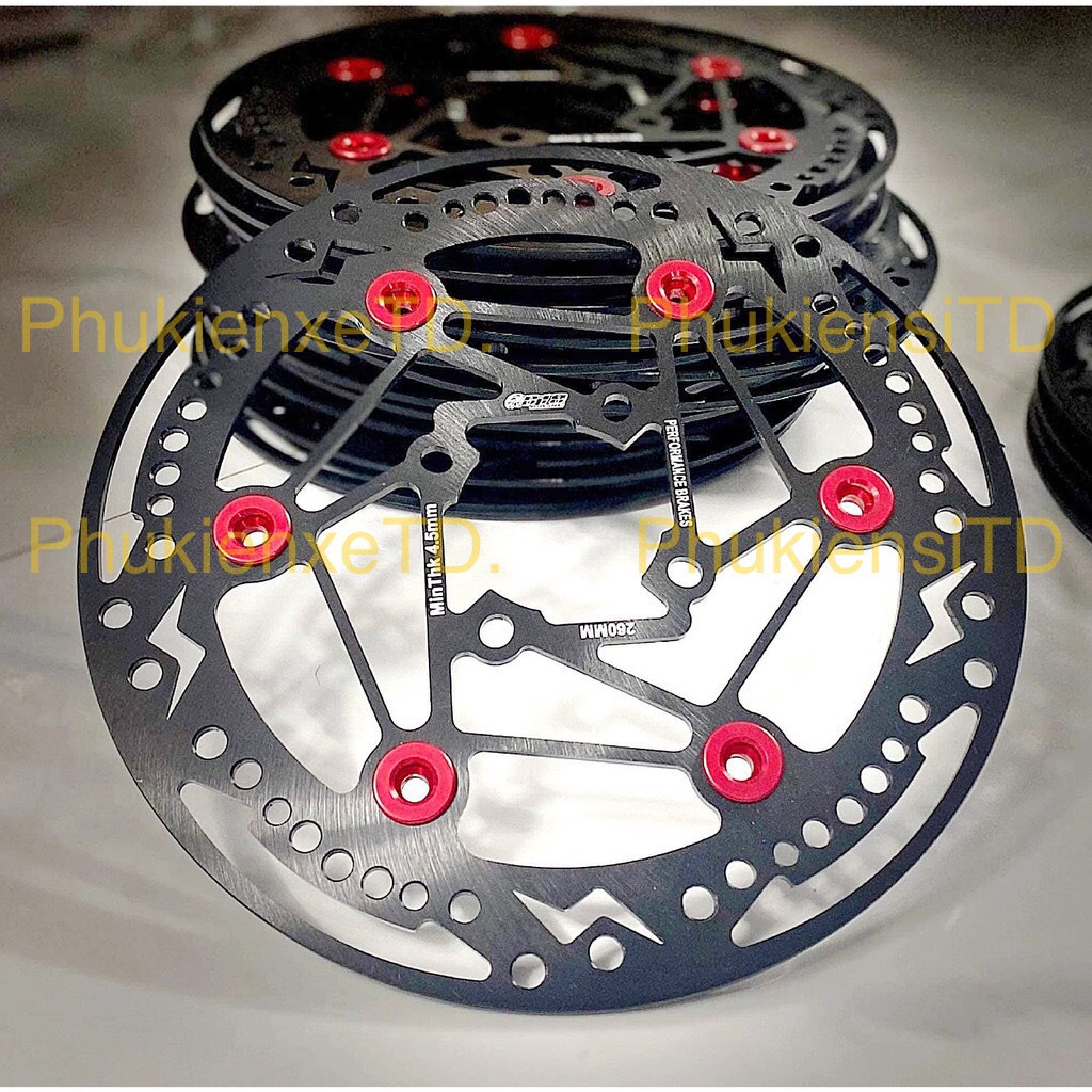 Đĩa 618 full Đen 4 lổ 260mm Ex150