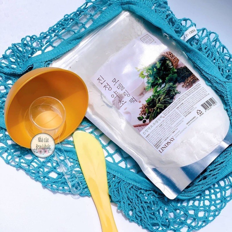 Mặt nạ dẻo thảo dược LINDSAY CALMING GREEN HERB MODELING MASK