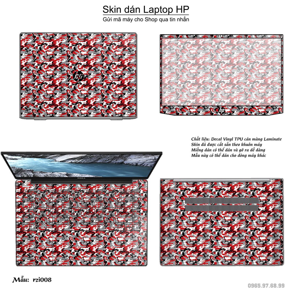 Skin dán Laptop HP in hình rằn ri _nhiều mẫu 5 (inbox mã máy cho Shop)