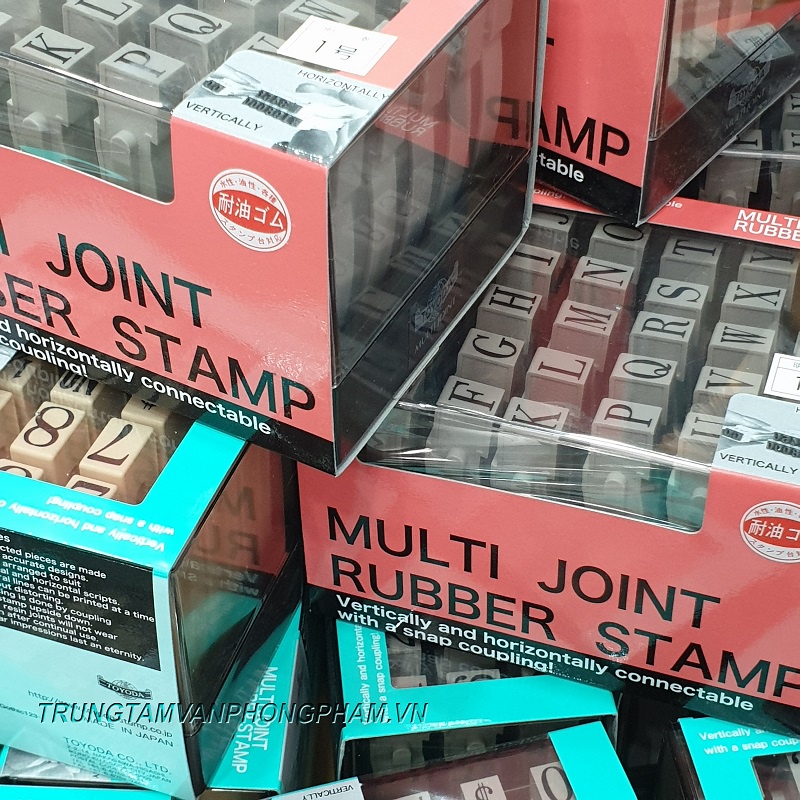 Bộ dấu ghép dấu chữ và số Toyoda Multi Joint Rubber Stamp dùng ráp ghép - CHỌN LOẠI
