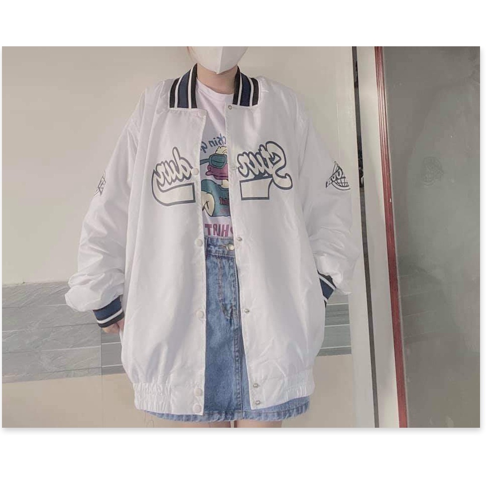 Áo Khoác Bomber Unisex Nam Nữ Form Rộng In Chữ Siêu Chất, Siêu Ngầu Cực Hot - NGỌC HÂN FASHION