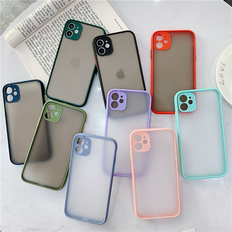 BUMPER Ốp lưng nhựa cứng Cứng Bảo Vệ Cao Cấp Cho Iphone 11 Pro Max Se 2020 X Xr Xs 6 6s 7 8 Plus 4 Màu