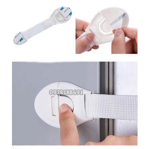 Khóa Tủ Lạnh, Tủ Gỗ An Toàn Cho Bé – Dây Đai Cài Cửa Tủ Lạnh Loại Dây Dù