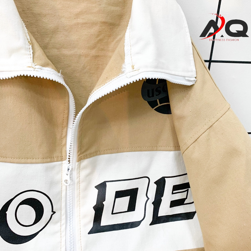 Áo Khoác kaki USODELI  áo Jacket chất mềm nhẹ Form Rộng Phong Cách Hàn Ulzzang AQ STORE