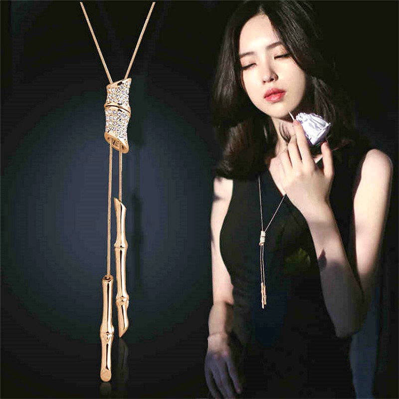 Vòng cổ dài ETRENDY đính đá thời trang cho nữ