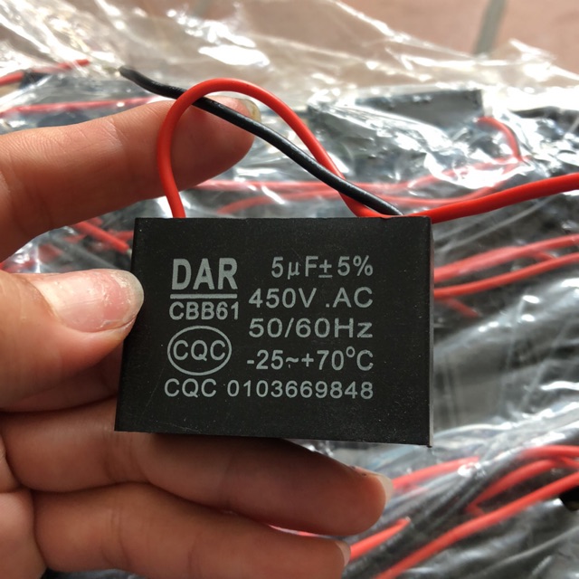 Tụ quạt 5UF-450V COMBO 5 cái