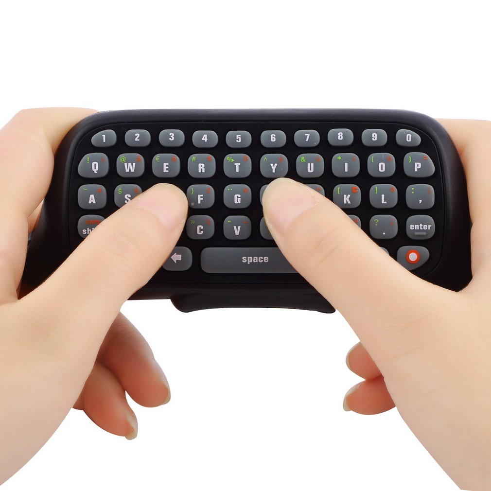 Bộ điều khiển không dây Messenger Trò chơi Bàn phím Bàn phím ChatPad cho XBOX 360 Black
