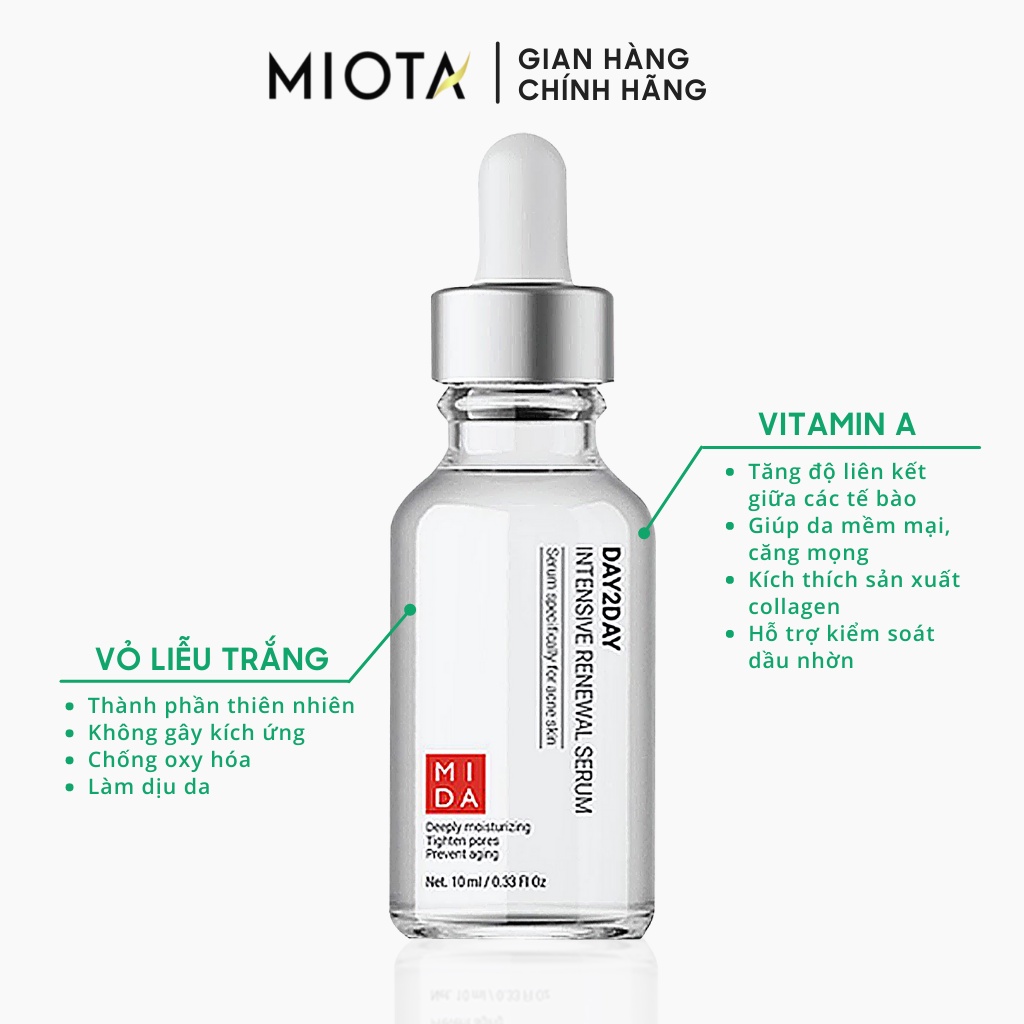 Tinh chất tăng cường dưỡng trắng mờ thâm giảm mụn Day2day renewal rerum 10ml