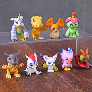 Bộ 9 nhân vật hoạt hình phiêu lưu Digimon PVC