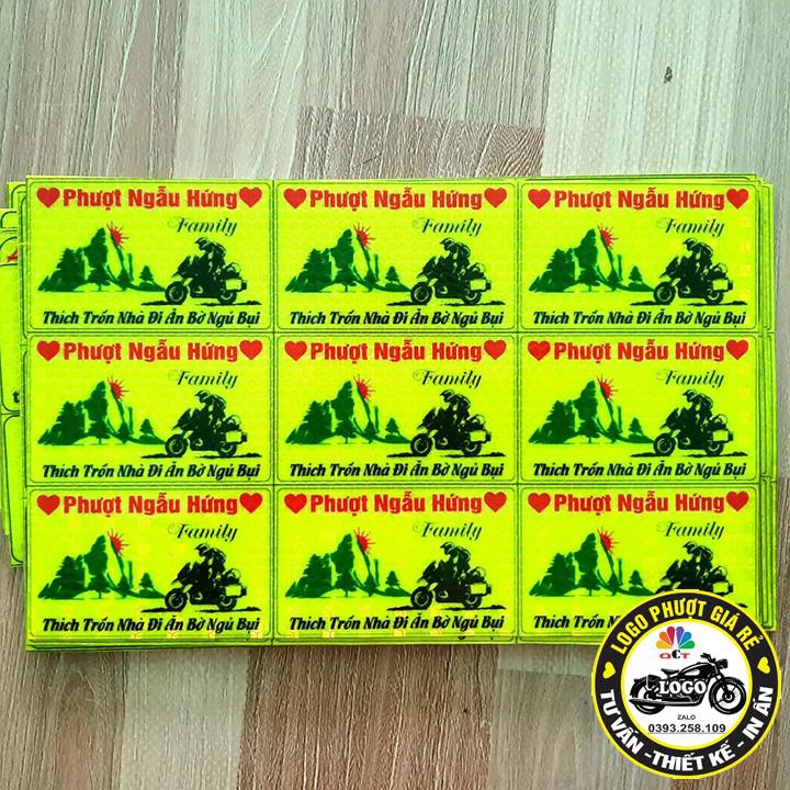 TEM PHƯỢT LOGO PHƯỢT PHẢN QUANG SL1 TEM