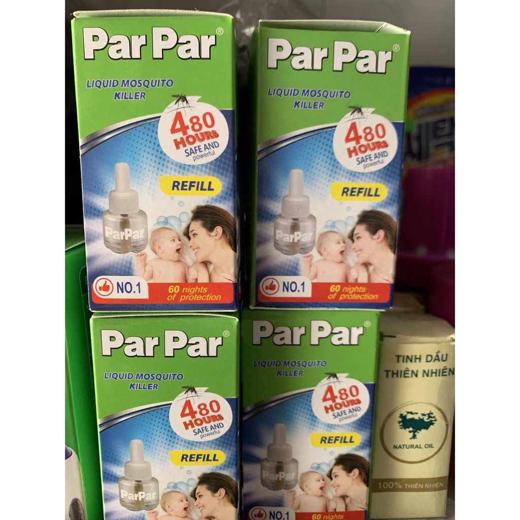 TINH DẦU ĐUỔI MUỖI PARPAR VỎ MÀU XANH DÙNG TRONG 480H KHÔNG ĐỘC HẠI