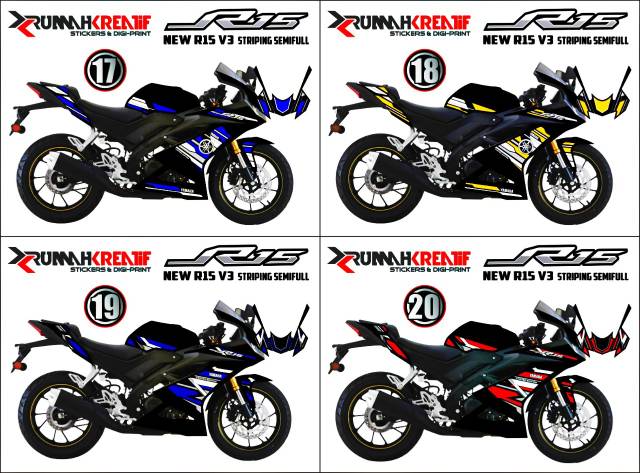 Sticker Dán Trang Trí Xe Yamaha R15 V3 / New R15 2017-2019