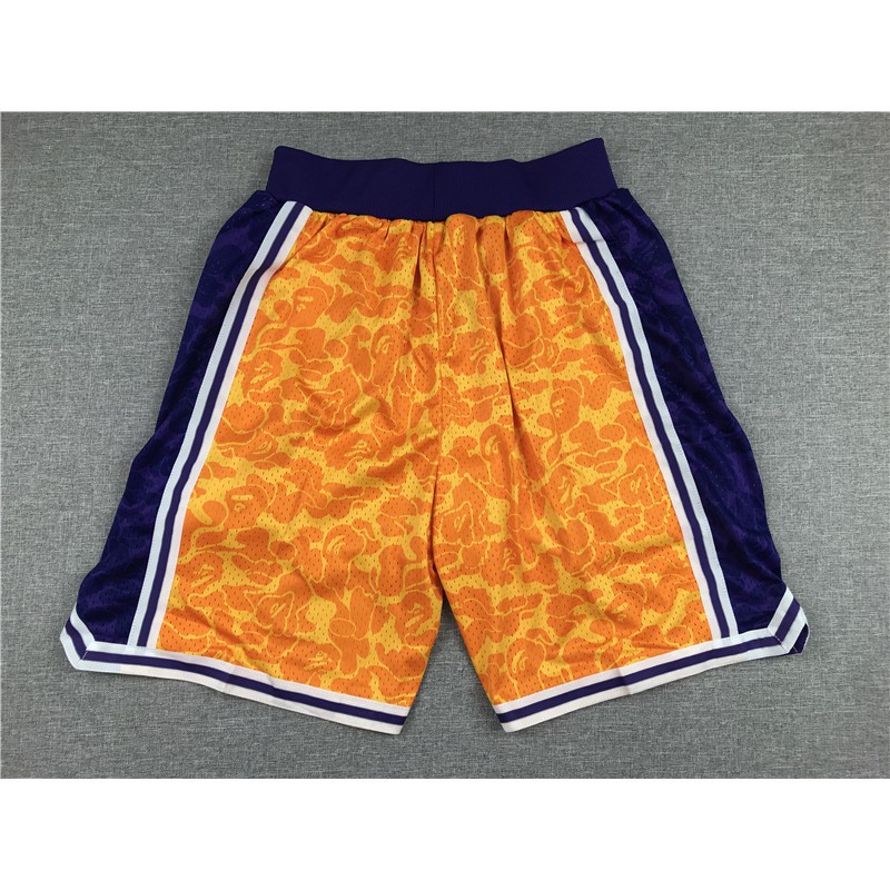 BAPE Quần Short Bóng Rổ Nba Los Angeles Lakers Kobe Bryant Thêu Họa Tiết Cá Tính Thời Trang 2019