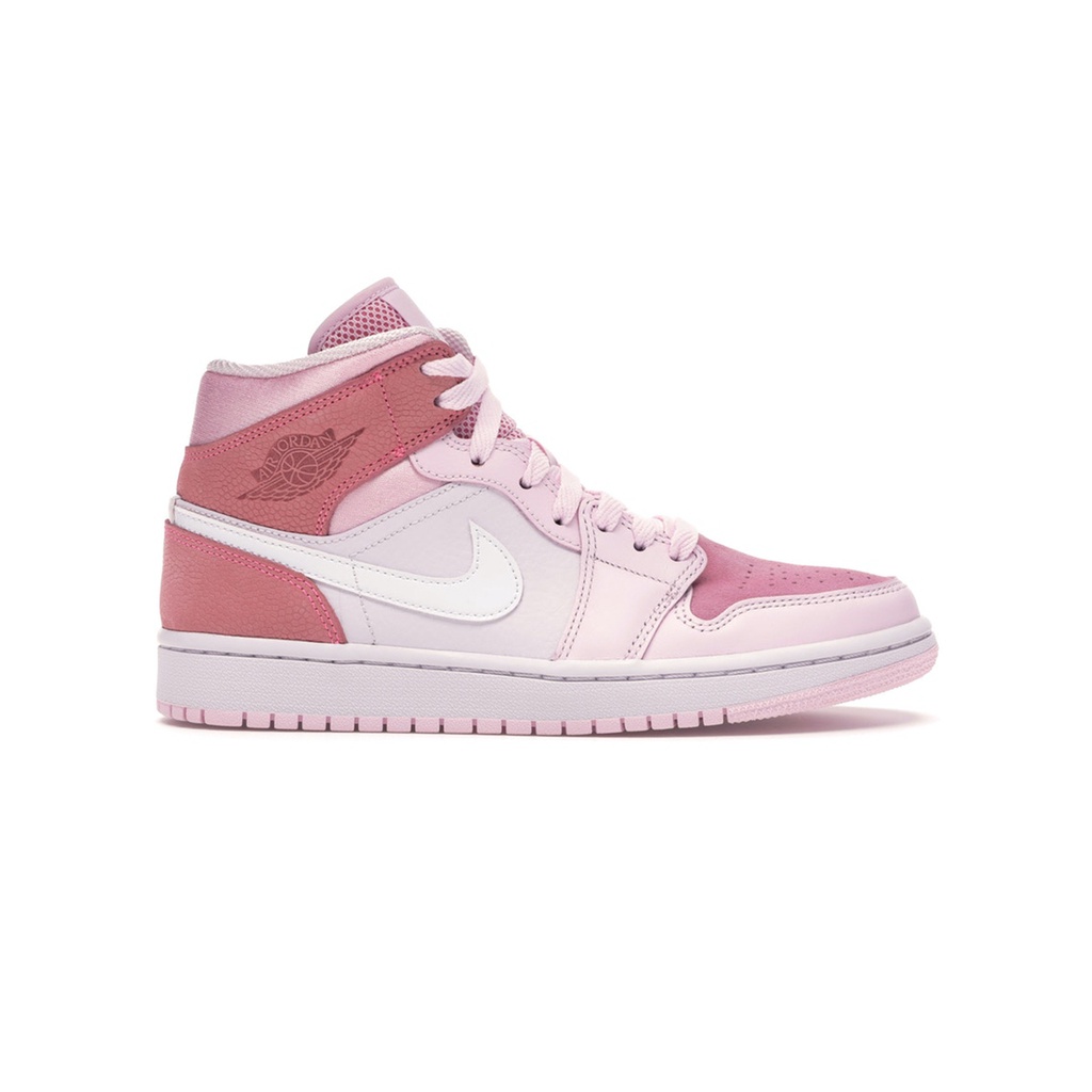 Giày thể thao AIR JORDAN 1 MID DIGITAL PINK  trắng hồng cao cổ siêu đẹp
