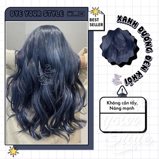 (KHÔNG TẨY) THUỐC NHUỘM TÓC XANH DƯƠNG ĐEN ÁNH KHÓI