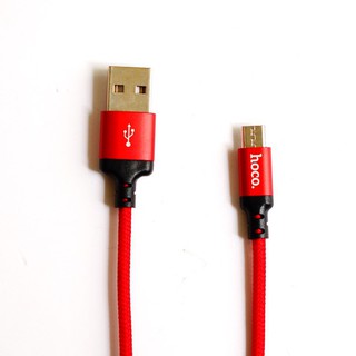Cáp Sạc Dây Dù Hoco X14 Dài 2M - Cổng MicroUSB (Hỗ Trợ Sạc Nhanh)