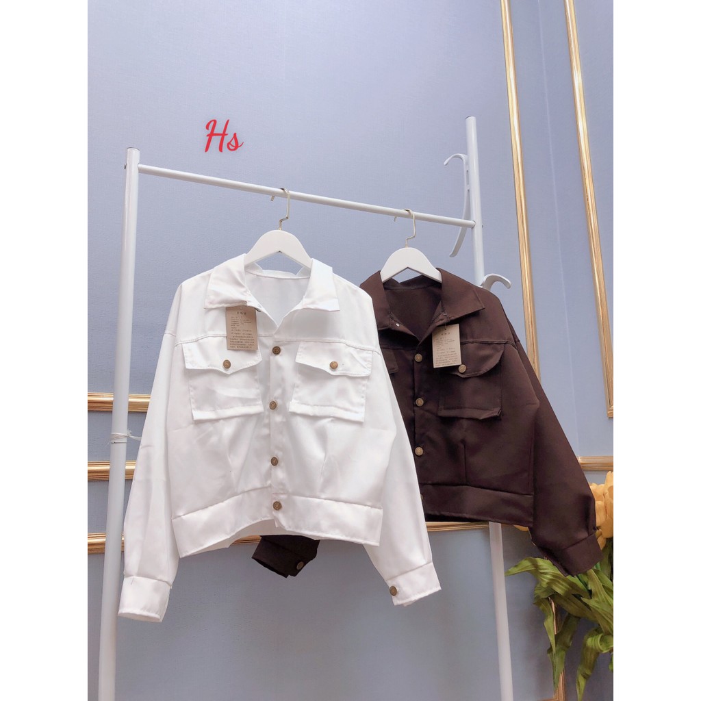 Áo Khoác Kaki Croptop 2 Bên Túi Hộp Hot Trend Mã 461 UNI STORE