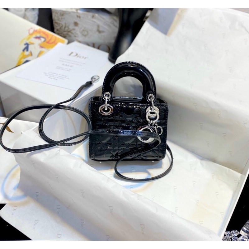 Túi quai xách Dior Lady mini size 13cm 4 màu