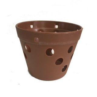 Chậu Đất Nung trồng lan: nhỏ, trung (tặng kèm dây kẽm treo)  - KT: R15.5cm đến  R16.5cm