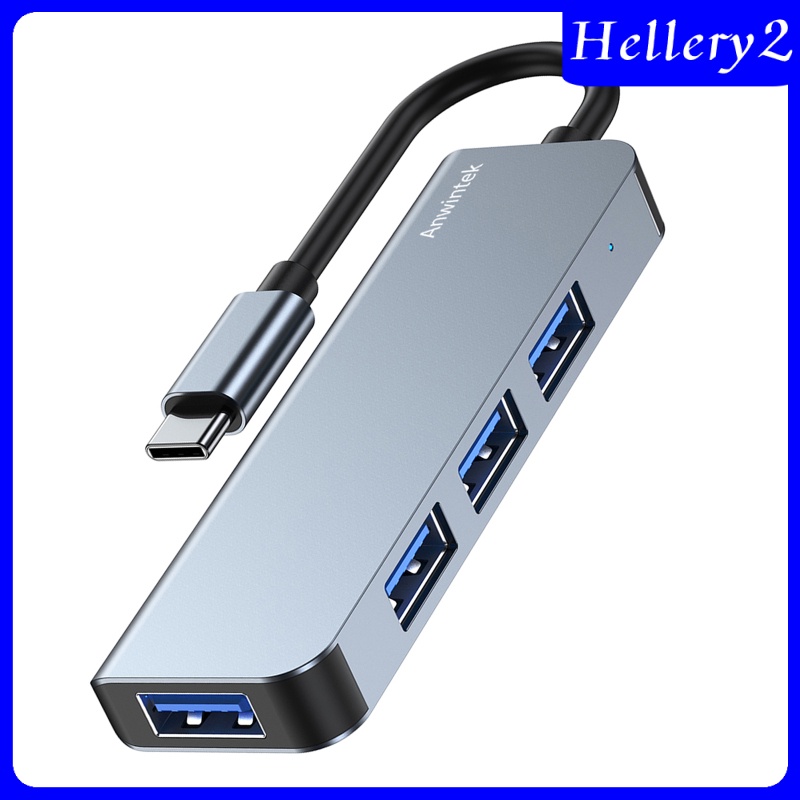 [HELLERY2] USB-C Type C to USB 3.0 USB 2.0 4 Port Hub Adapter Splitter Expansion Silver