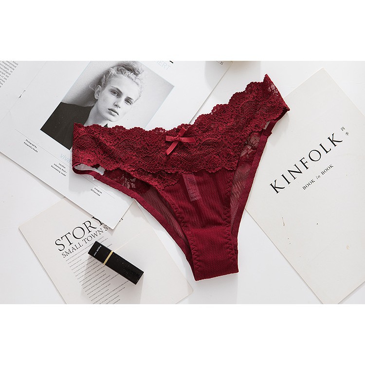 < Ren Mỏng - Mặc sướng >Quần lót nữ Peach hip ren eo thấp gợi cảm | BigBuy360 - bigbuy360.vn