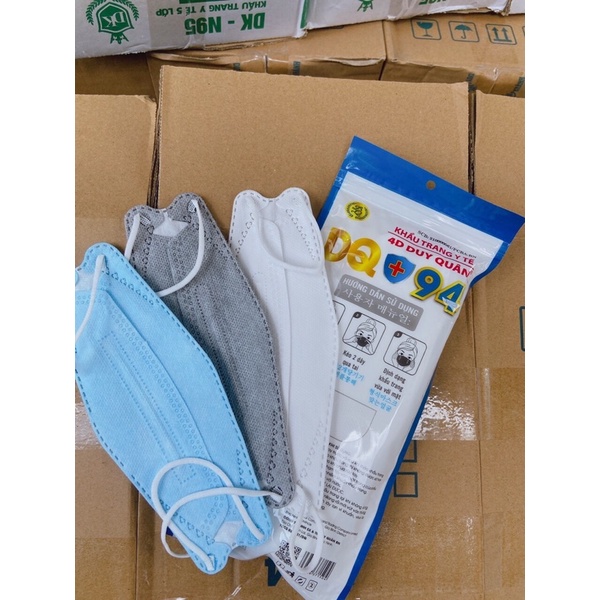 sỉ 300 cái khẩu trang y tế KF94 Duy Quân (thùng 30 gói, mỗi gói 10 cái)