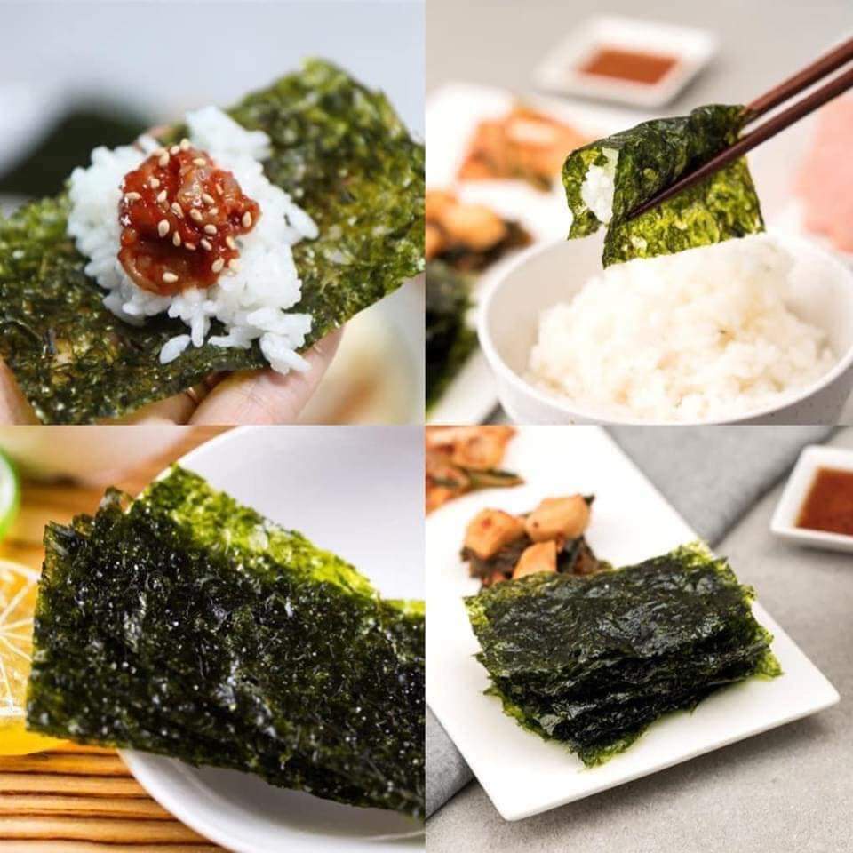Rong biển sấy khô ăn liền Pakutto Nori 80 miếng/hộp