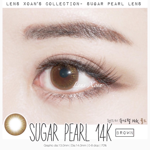 Áp tròng SUGAR PEARL 14K BROWN - LENS ME ( LENS XOẮN)