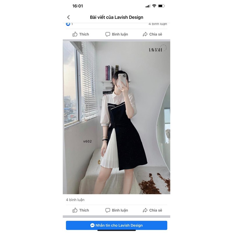 [Mã SKAMA06 giảm 8% tối đa 50K đơn 250K] VNU308 - VÁY ĐEN PHỐI CỔ TRẮNG CÚC BỌC DẬP LI | BigBuy360 - bigbuy360.vn